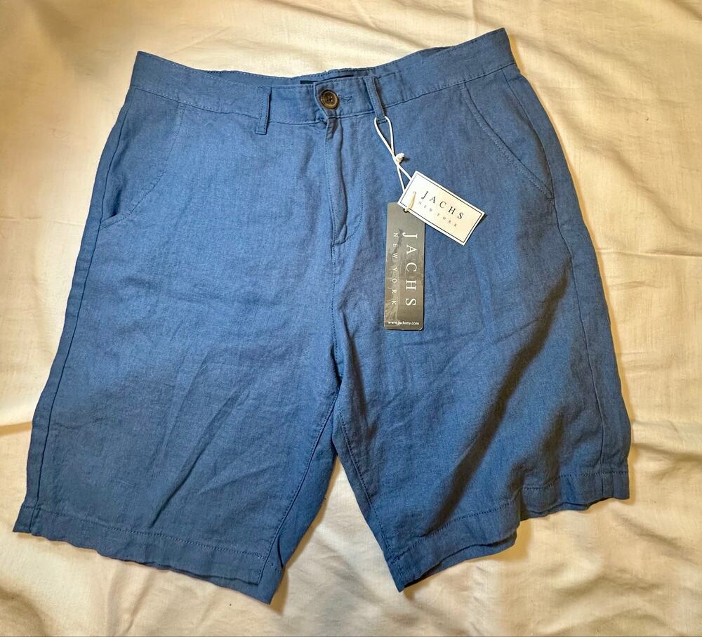 Jachs New York NWT Blue Linen Blend Bottoms Size 32